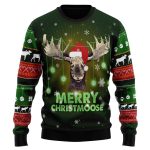 Merry Christmoose Unisex Ugly Christmas Sweater – Funny Family Holiday Gift