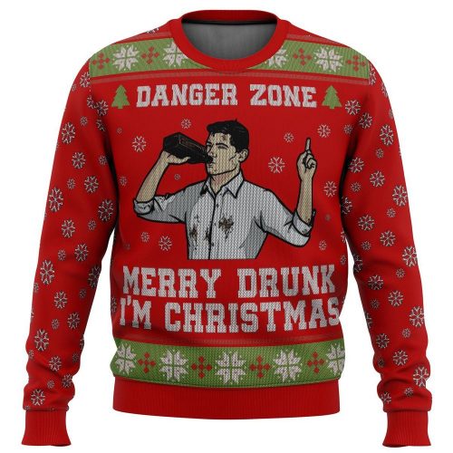 Merry Drunk I m Christmas Sterling Archer Ugly Sweater: Festive & Fun Holiday Attire