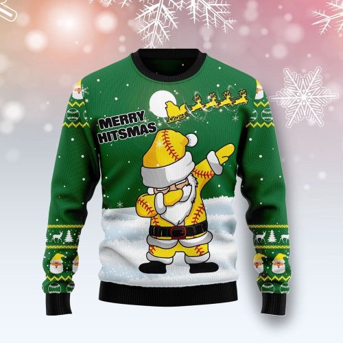 Merry Hitsmas Unisex Crewneck Sweater – Festive Christmas Graphic – Ugly Xmas Sweater