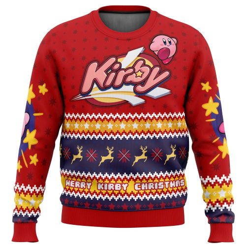 Get Festive with the Merry Kirby Christmas Sweater – Perfect for Ugly Christmas Sweater Parties!
