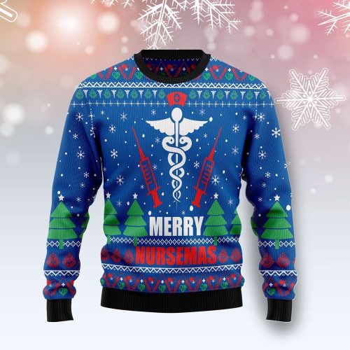 Merry Nursemas Unisex Ugly Christmas Sweater – Funny Family Holiday Gift