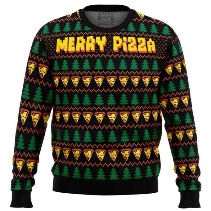 Get Festive with the Merry Pizza Ugly Christmas Sweater – Perfect for Holiday Fun!