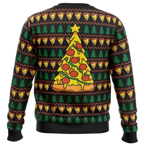 Merry Pizza Ugly Christmas Sweater: Festive & Fun Holiday Apparel Delivered to Your Door!