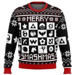 Merry Smashmas Ugly Christmas Sweater – Super Smash Bros Holiday Apparel