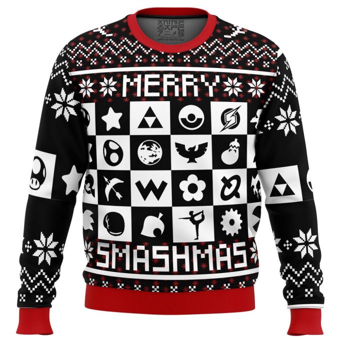 Merry Smashmas: Super Smash Bros Ugly Christmas Sweater – Festive & Fun Gaming Apparel