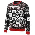 Merry Smashmas Ugly Christmas Sweater – Super Smash Bros Holiday Apparel