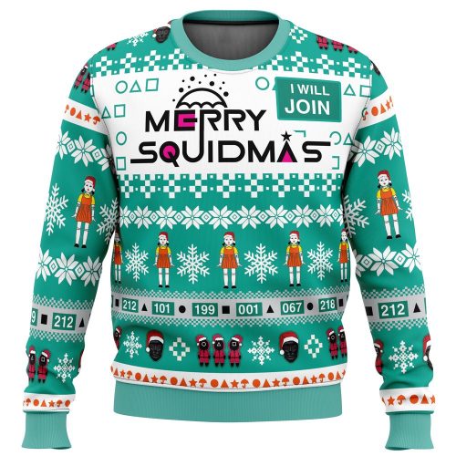 Merry Squidmas Sweater: Playful Squid Game Christmas Attire