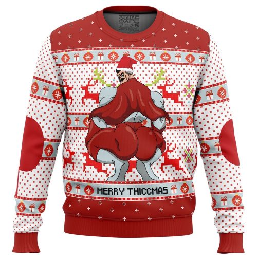 Get Festive with Merry Thiccmas Omni Man Invincible Ugly Christmas Sweater!