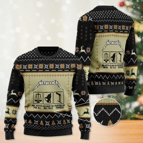 Metallica Ugly Christmas Sweater: 3D Metallic Design - Unique Gifts for Christmas