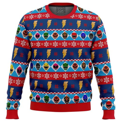 Get Festive with Mighty Helmets Power Rangers Ugly Christmas Sweater – Limited Edition