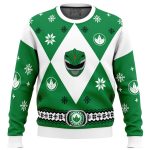 Mighty Morphin Power Rangers Green Ugly Christmas Sweater – Festive Attire for Fans!