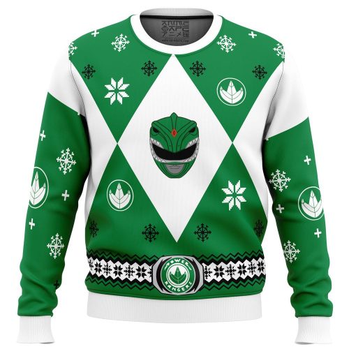 Mighty Morphin Power Rangers Green Ugly Christmas Sweater: Festive Fun for Fans