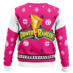 Mighty Morphin Power Rangers Pink Ugly Christmas Sweater: Festive & Fun Attire!