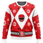 Mighty Morphin Red Ugly Christmas Sweater – Festive Power Rangers Holiday Attire!