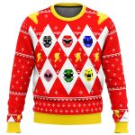 Mighty Morphin Power Rangers Ugly Christmas Sweater: Festive Fun with Iconic Heroes!