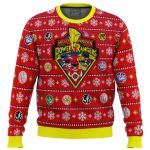 Mighty Morphin Power Rangers Ugly Christmas Sweater Print – Festive & Fun for Fans!