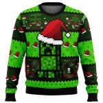 Minecraft Creeper Ugly Christmas Sweater: Festive Gaming Apparel for Gamers