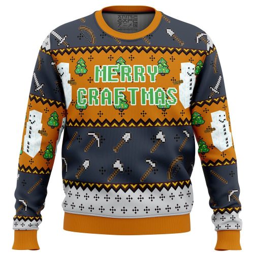 Minecraftmas Christmas Sweater: Level up your festive style with this Minecraft-inspired knit!