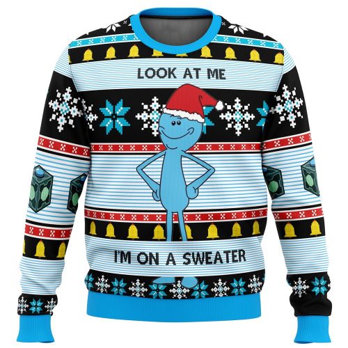 Get Festive with Mr Meeseeks Ugly Christmas Sweater - Limited Edition Fun Holiday Apparel