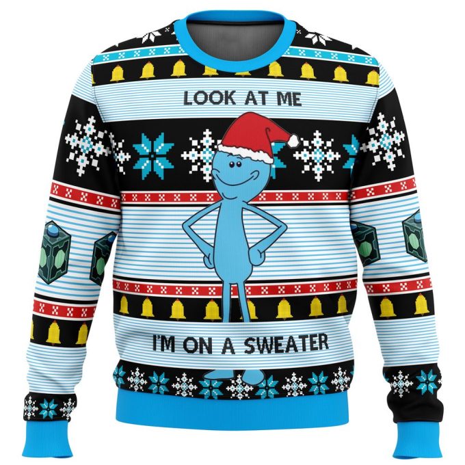 Get Festive with Mr Meeseeks Ugly Christmas Sweater – Limited Edition Fun Holiday Apparel