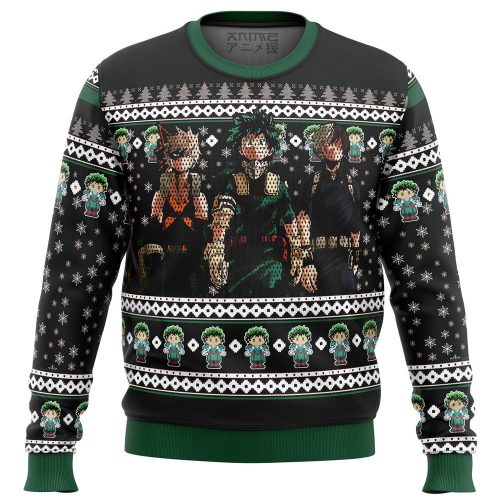 Get Festive with My Hero Academia Ugly Christmas Sweater – Top 3 Designs!