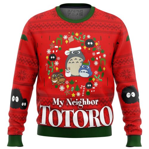 My Neighbor TOTORO CHRISTMAS Ugly Christmas Sweater: Festive Anime-Inspired Holiday Attire