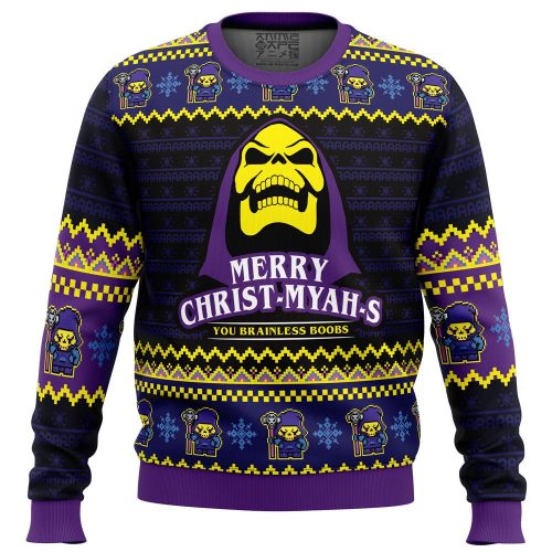 Ugly Christmas Sweater: MYAH-rry Christ-MYAHs He-Man – Festive & Fun Design!