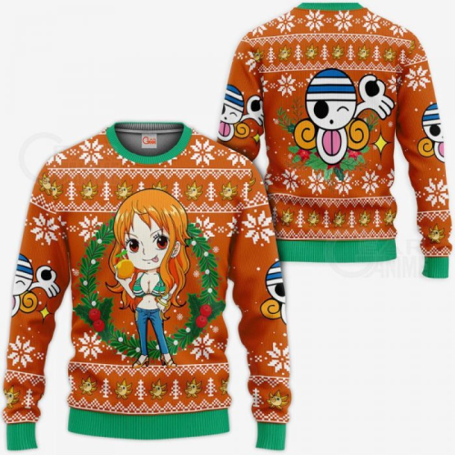 Nami Ugly Christmas Sweater: One Piece Anime Fans Festive Delight!