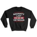 Get Festive with Naughty List Veterans Ugly Sweater – Perfect Holiday Apparel!
