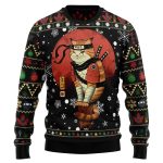 Ninja Cat Ugly Christmas Sweater – Festive Holiday Graphic Sweater