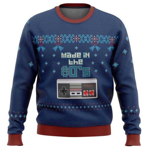 Retro Nintendo Ugly Christmas Sweater – Authentic 80s Style!
