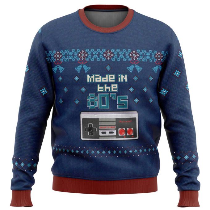 Retro Nintendo Ugly Christmas Sweater – Authentic 80s Style!
