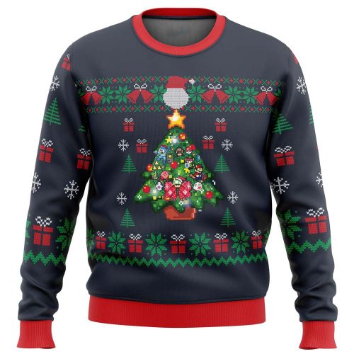 Nintendo Tree Ugly Christmas Sweater - Festive Gaming Apparel for Nintendo Fans