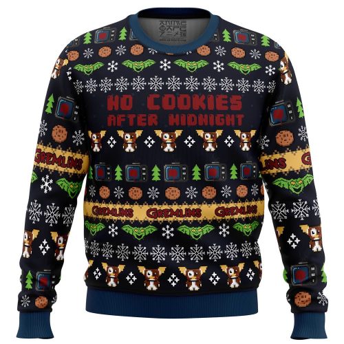 Get Festive with No Cookies After Midnight Gremlins Ugly Christmas Sweater