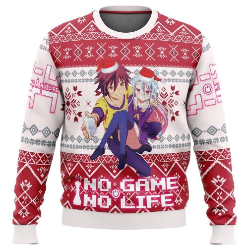 Deck the Halls with No Game No Life Alt Ugly Christmas Sweater - Festive Anime Merchandise