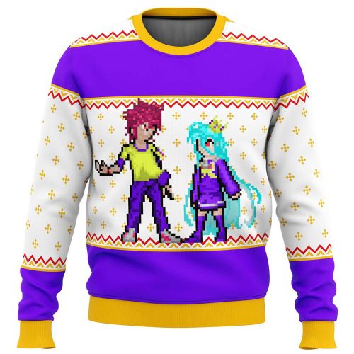 Get Festive with No Game No Life Sprites Ugly Christmas Sweater - Limited Edition!