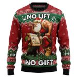 Get Festive with the No Lift No Gift Christmas Graphic Sweater – Ugly Christmas Sweater!