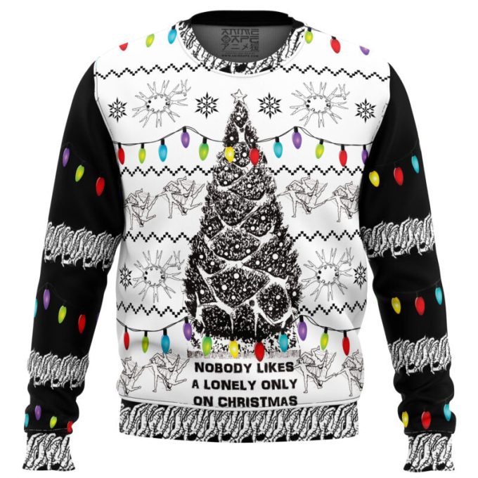 Unique & Festive Junji Ito Ugly Christmas Sweater: Nobody Likes a Lonely Only Army of One
