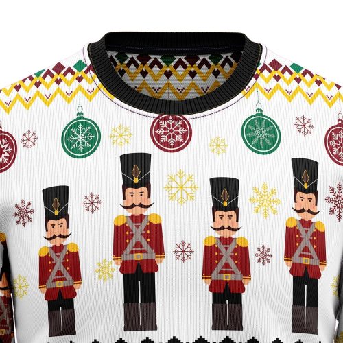 Festive Nutcracker Group Ugly Christmas Sweater – Funny Family Holiday Gift