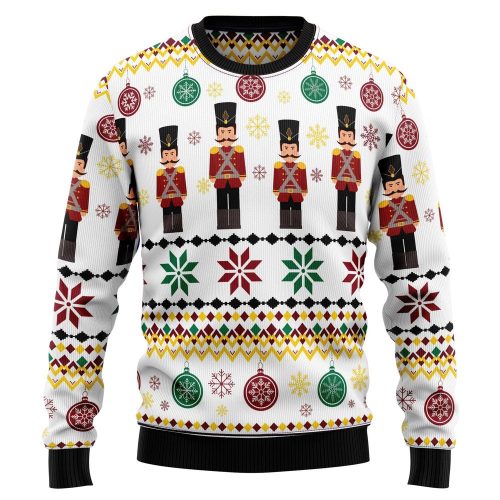 Festive Nutcracker Group Ugly Christmas Sweater – Funny Family Holiday Gift