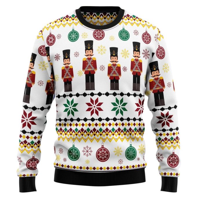 Festive Nutcracker Group Ugly Christmas Sweater – Funny Family Holiday Gift