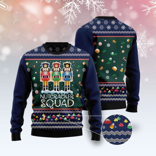Get Festive with Nutcracker Squad Ugly Christmas Sweater – Perfect Xmas Apparel!