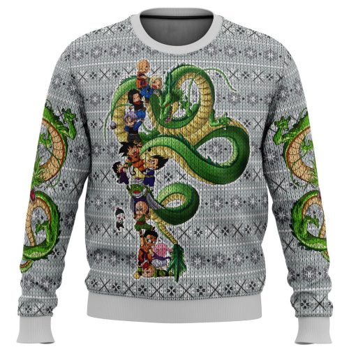Dragonball Z Christmas Sweater – Nysekai s Play with the Dragon Ugly Design