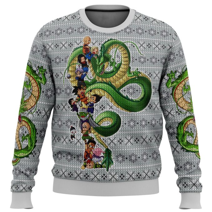 Dragonball Z Christmas Sweater – Nysekai s Play with the Dragon Ugly Design