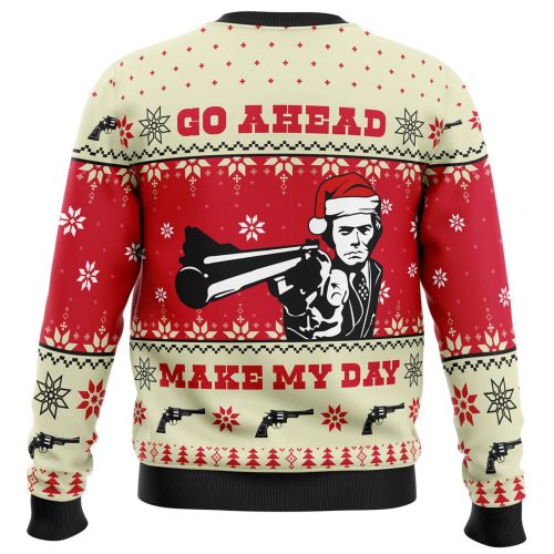 Nysekai “Go Ahead Make My Day Dirty Harry Ugly” Christmas Sweater