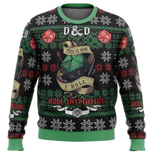 Nysekai “Roll Initiative Dungeons & Dragons Ugly” Christmas Sweater