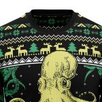 Octopus Cool Christmas Unisex Crewneck Sweater – Ugly Christmas Sweater: Festive & Fun Attire
