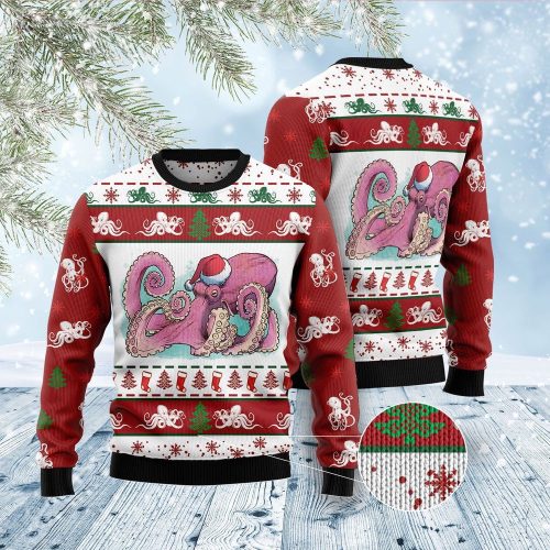 Octopus Noel Ugly Christmas Sweater – Funny Family Holiday Gift