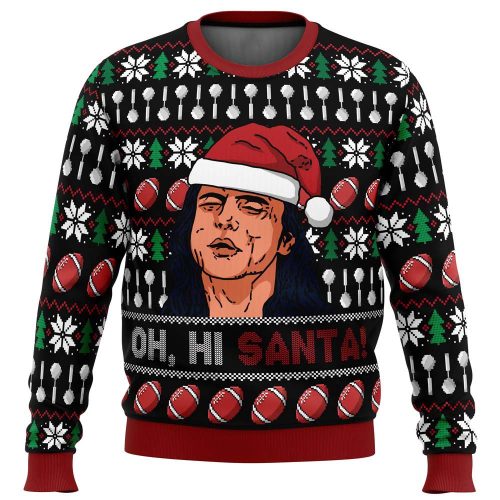 Oh Hi Santa The Room Ugly Christmas Sweater: Festive & Unique Knitwear for Holiday Fun!