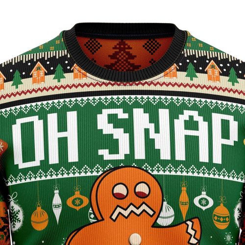 Oh Snap Gingerbread Sweater: Unisex Ugly Christmas Sweater